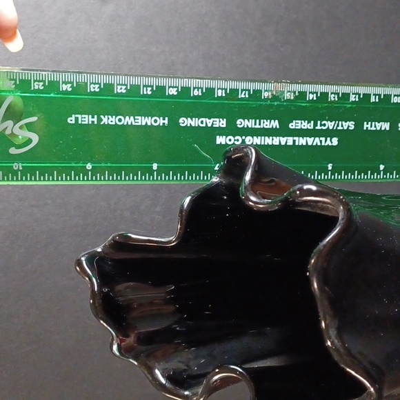 Fenton Black Glass Vase - Picture 4 of 6